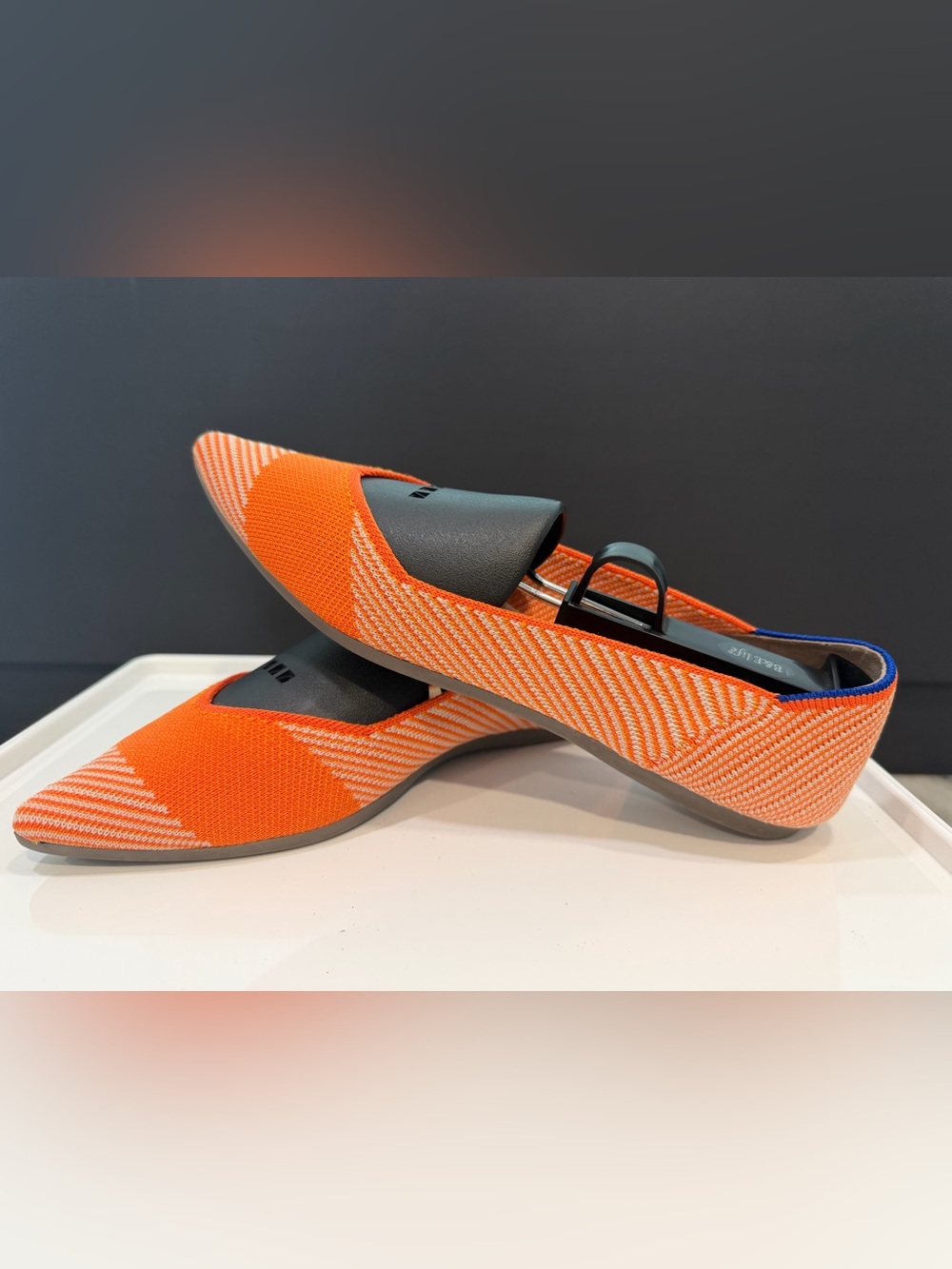 Rothy’s The Point in Retired Color-Orange Sherbet Striped - size 7.5